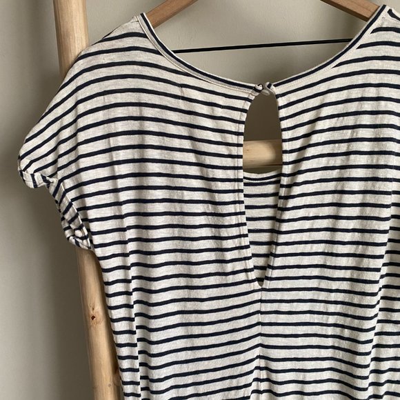 Lou & Grey Stripe Cotton Romper Sz Small - Picture 7 of 8